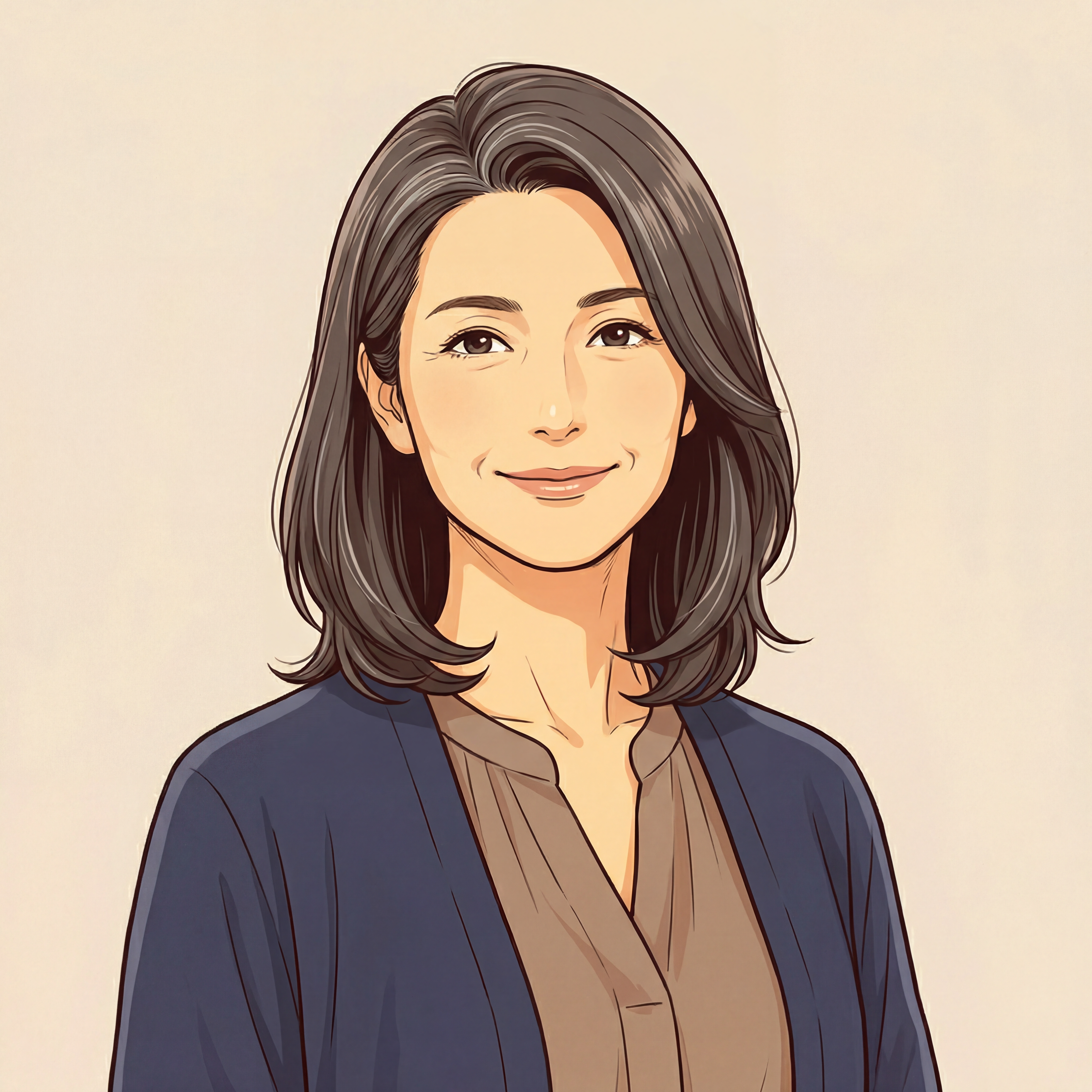 50代 奥様のイラスト